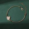 Pulsera de Conejo de Tubo Redondo de Alta Gama a Doble Cara, Nueva Pulsera de Conejo de Jade de la Suerte de Cuerda Roja Retro Estilo Chino, Pulsera de Amistad de Moda