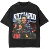 Algodón Lavado Agua Hacer Viejo Camiseta NO ME IMPORTA Carácter Europeo y Americano Estampado Top Nuevo Transfronterizo