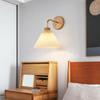 Luminária de parede LED estilo nórdico simples e moderno, para estudo, quarto, cabeceira, guarda-chuva plissado, luz de parede, varanda, luz de entrada