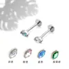 Pendientes Pequeños de Zirconia Forma de Ojo de Caballo de Aleación de Titanio, Clavos para Hélice Auricular para Perforación de Oreja, Accesorios de Joyería de Clavo para Cóclea de Gama Alta