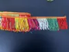 Fleco Multicolor 6cm Fleco de Cuatro Colores Fleco Decorativo DIY Decoración del Hogar Fleco Ropa Encaje