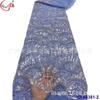 Tela de encaje con bordado de encaje, con cuentas y lentejuelas, para vestidos de noche y ocasiones especiales.
