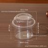 Caja de Empaque Transparente para Fruta Cortada Estilo Red Social Picnic Camping Vaso para Fruta Ensalada Frutos Secos Fritos Desechable Caja de Empaque para Llevar