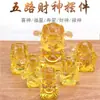 Adornos de cristal de cinco vías del dios de la riqueza esmalte de color dios de la riqueza sala de estar decoración del hogar porche productos de vidrio artesanías al por mayor