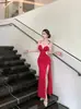 Nuevo Vestido Sexy de un Hombro 2026 para Discotecas, Ropa de Trabajo para Masajistas de Pies y Técnicos de Pies, Uniforme de Trabajo de Estilo Suave, Vestido de Noche