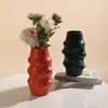 Vaso de Flores de Plástico Nórdico Recipiente para Arranjo de Flores Doméstico Sala de Estar Moderno Criativo Simples Ornamento de Decoração para Casa Vaso