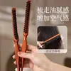 Cepillo de Cerdas de Jabalí, Peine de Dientes Finos, Peine Voluminizador para la Coronilla, Peine de Tres Filas, Peine de Dientes Finos, Peine Pequeño de Cola Puntiaguda para Cabello Rizado y Coletas