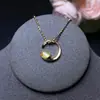 Pingente de Olho de Gato Verde Dourado Natural em Prata S925, Pedra Principal 4*4mm Fornecimento Direto da Fábrica Venda Quente Transfronteiriça