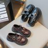Zapatos de Cuero para Niñas Estilo Británico 2025 Primavera y Otoño Nuevos Zapatos para Niños Moda Versátil para Bebé Mary Jane Zapatos Pequeños de Cuero