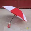Paraguas rojo y blanco paraguas de lluvia reunión deportiva de rendimiento molino de viento de baile accesorios de ejercicio grupal escolar paraguas para niños con colores intercalados
