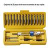Conjunto de 20 peças de aço de alta velocidade cabeça escareada broca bit bateria elétrica chave de fenda conversão duplo suporte ferramenta de troca rápida