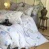 Conjunto de quatro peças com estampa digital em algodão 100% de fibra longa de Xinjiang, capa de edredom impressa de alta qualidade em algodão puro, lençol e conjunto de cama