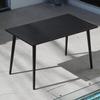Mesa Redonda Pequeña y Silla de Acero al Carbono Simple Combinación Balcón Ocio Mesa de Negociación Área de Descanso Exterior Tienda de Té con Leche Exterior Mesa de Comedor