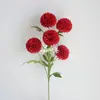 Crisântemos de Ping Pong Artificiais com 5 Cabeças, Disponíveis em Múltiplas Cores, Crisântemos de Bola Grande para Decorações de Casamento, Arranjos Florais, Decoração de Casa, Flores Artificiais para Atacado