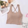 Chaleco de verano para mujer, de longitud media, con una almohadilla en el pecho y espalda descubierta, sexy, combinable, directo de fábrica, cómodo y transpirable. Disponible en stock.