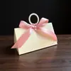 Caja de Dulces para Boda de Color Champagne de Alta Gama, Caja de Empaque Portátil para Dulces de Fiesta de Cumpleaños, Caja de Dulces para Boda Color Oro Rosa como Recuerdo