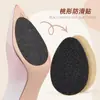 Pegatina de suela esmerilada con forma de melocotón, resistente al desgaste, antideslizante, para suela de tacón alto de mujer, película protectora grande, pegatina negra antiabrasión para el antepié.