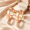 Brincos Xuping Círculo Geométrico Simples Brilhantes, Brincos Russos de Moda Estilo Vintage, Personalizados pela Fábrica