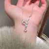 Collar con Colgante del Año del Zodiaco Serpiente para Mujer, Lujo Ligero, Nicho, Moda Ins, Versátil, Elegante, Colgante de Alta Gama, Cadena para Clavícula, Regalo para Novia