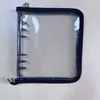 Estoque A6 Glitter PVC Adesivo Binder 6 Furos Clip Capa Armazenamento Caderno Diário