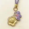 Llavero de Oro Puro 999 con Forma de Moneda Colgante para Bolso Venta al por Mayor Recuerdo Promoción en Transmisión en Vivo Regalo