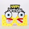 Decoraciones para Fiesta de Cumpleaños Infantil Gafas Dibujos Animados Pájaro Lindo Disfraz Accesorios para Fotos Gafas con Marco de Letras Ojos Grandes