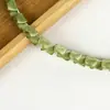 Renda plissada com borda verde matcha com fita de cetim de poliéster para bainha de roupa, acessórios DIY, acabamento elástico longo com desconto