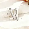 Pingentes de Letra Espelhados em Aço Inoxidável A-Z em Estoque, Cor Dourada 18K, Acessórios de 26 Letras Pingentes para Joias DIY