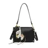 Bolso cruzado de moda para mujer, bolso pequeño cuadrado simple, bolso de hombro elegante para el trabajo, bolso cruzado casual retro con textura