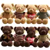 Muñeco Oso de Peluche Vestido, Lindo Oso con Suéter de Juguete, Regalo de Cumpleaños para Niños, Juguete de Peluche, Se Puede Imprimir con Logo