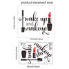 MAQUILLAJE labial eslogan inglés pegatina de pared sala de maquillaje espejo de maquillaje decoración de pared de fondo de dormitorio pegatina autoadhesiva