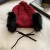 Gorro de Lana de Invierno Gorro Tejido Estilo Coreano para Mujer Lindo Protección para Orejas de Felpa Gorro Lei Feng Gorro Tejido Cálido para Mujer