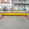 Carro de plataforma plana eléctrica automática RGV para rieles, mesa de alta resistencia con estructura de acero y bastidor de rodillos, carro de acoplamiento a estación