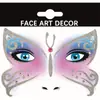 Maquillaje de Fiesta y Vacaciones Europeo y Americano Pegatinas Faciales Autoadhesivas Polvo Brillante Tema Dibujos Animados Halloween Navidad con Pegatinas de Diamantes