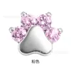 Brincos Stud Coração Garra de Gato de Liga de Titânio F136 Luxo Leve com Piercing de Diamante Rosca Interna 0.9 Dente Cabeça de Reposição para Hélice de Osso da Orelha