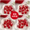 Banda de goma para niños Niña Trenza Accesorios para el cabello de Año Nuevo que no dañan el cabello Cuerda elástica para el cabello Anillo para el cabello de pulgar rojo para bebé