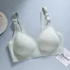 Gel Verano Delgado Sin Costuras Soporte Elevación Sin Aros Fruncir Anti-Caída Recoger Lados Boob Talla Grande Ropa Interior Sujetador