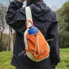 Bolso bandolera transfronterizo de nuevo color, de gran capacidad, con bloques de color, versátil, para botella de agua, senderismo al aire libre, ciclismo, camping, mochila casual, bolso de pecho