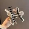 Pinza para el Cabello de Oso de Caricatura Dulce Estilo Coreano Dongdaemun con Lazo y Perla, Pasador de Moda y Elegante para la Parte Posterior de la Cabeza