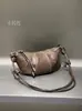 Bolsa Croissant de Pele de Ovelha Tanning Vegetal Bolsa Cupcake Nicho Vintage Ode Bolsa de Ombro de Couro Genuíno Versátil Tendência Bolsa Transversal Feminina