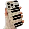 Teclas de Piano Blancas y Negras Adecuadas para Funda de Teléfono Apple 16 Creative 15Promax Iphone17 Personalizada 13 Nicho 14