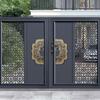 Puerta de patio de aleación de aluminio Bodun aluminio Arte hierro doble apertura rural patio rural jardín villa patio puerta eléctrica
