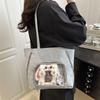 Primavera 2025 Nuevo Bolso Simple de Moda Campus Gran Capacidad Bolso de Dolor Diseño Lindo Bolso Tote de Hombro para Mujeres