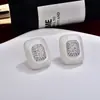 Nuevos Pendientes de Resina Jelly para Primavera/Verano 2026 con Circonita Microincrustada, Diseño Irregular de Moda Exquisito Versátil Accesorios para Orejas
