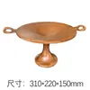 Adorno de Frutero Artístico de Doble Oreja con Pie Alto Estilo Medieval para Casas Modelo Modernas, Hoteles y Entradas de Hogar, Decoración de Bandeja de Gama Alta