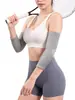 Coderas tejidas de fibra de carbón de bambú para deportes y running, transpirables, absorbentes del sudor, reductoras de olores, protector delgado para la articulación del codo