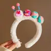 Linda Diadema de Oruga para Niñas para Lavarse la Cara, Divertida Diadema Infantil, Diadema con Pinza para el Cabello, Accesorios para el Cabello de Dibujos Animados, Nueva Diadema para Mujeres