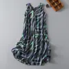 Vestido Regata Longo Soltinho para Mulheres com Estampa de Planta Aquática Inspirada em Dopamina, Novo Estilo de Férias de Verão 2026, Leve