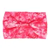 Moda europea y americana tie-dye para mujer estilo étnico bohemio cachemir diadema deportiva elástica con bordes anchos y diseño anudado