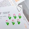 Acessórios de Unhas da Série Tulipa Tendência: Decorações Transparentes 3D de Flores Doces, Unhas Vestíveis, Acessórios de Cabelo, Componentes de Resina